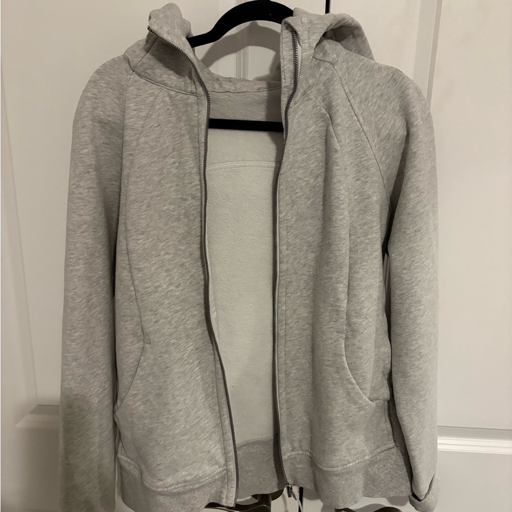 lululemon athletica Light Gray Full-Zip Hoodie Jacket